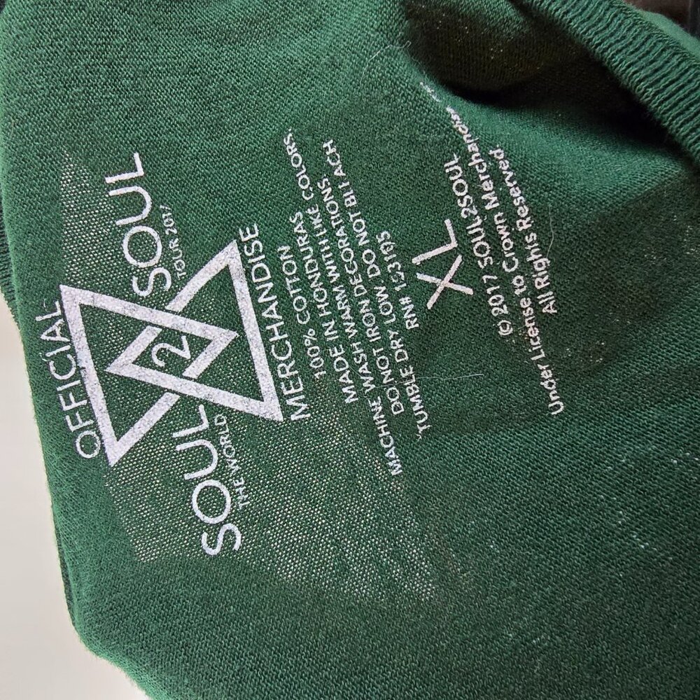 Tim McGraw Faith Hill Soul2Soul Tour 2017 T Shirt Men XL Green Graphic Tee Music - Picture 6 of 7